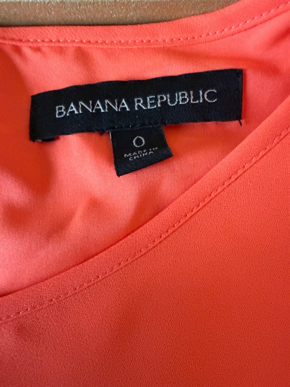 Banana Republic Bright Coral Sleeveless Layered Sheath Shift Dress - Picture 6 of 6
